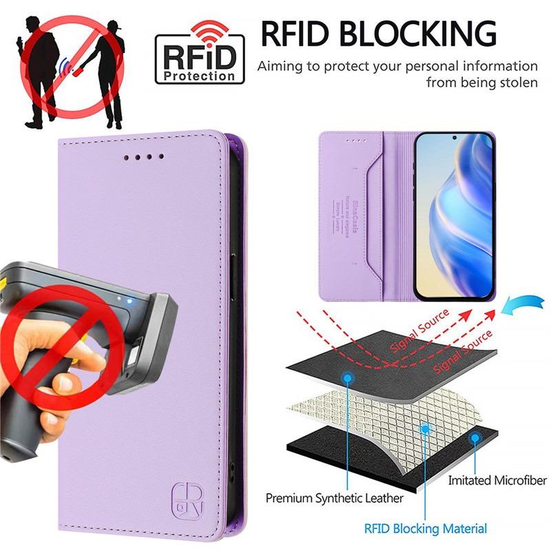 Luxus Anti-Diebstahl-Geldbörse Flip-Cover-Telefonkasten für Samsung Galaxy A24 A34 A54 5G A14 A04 Core A04E 4G Ledertaschen Magnet Coque