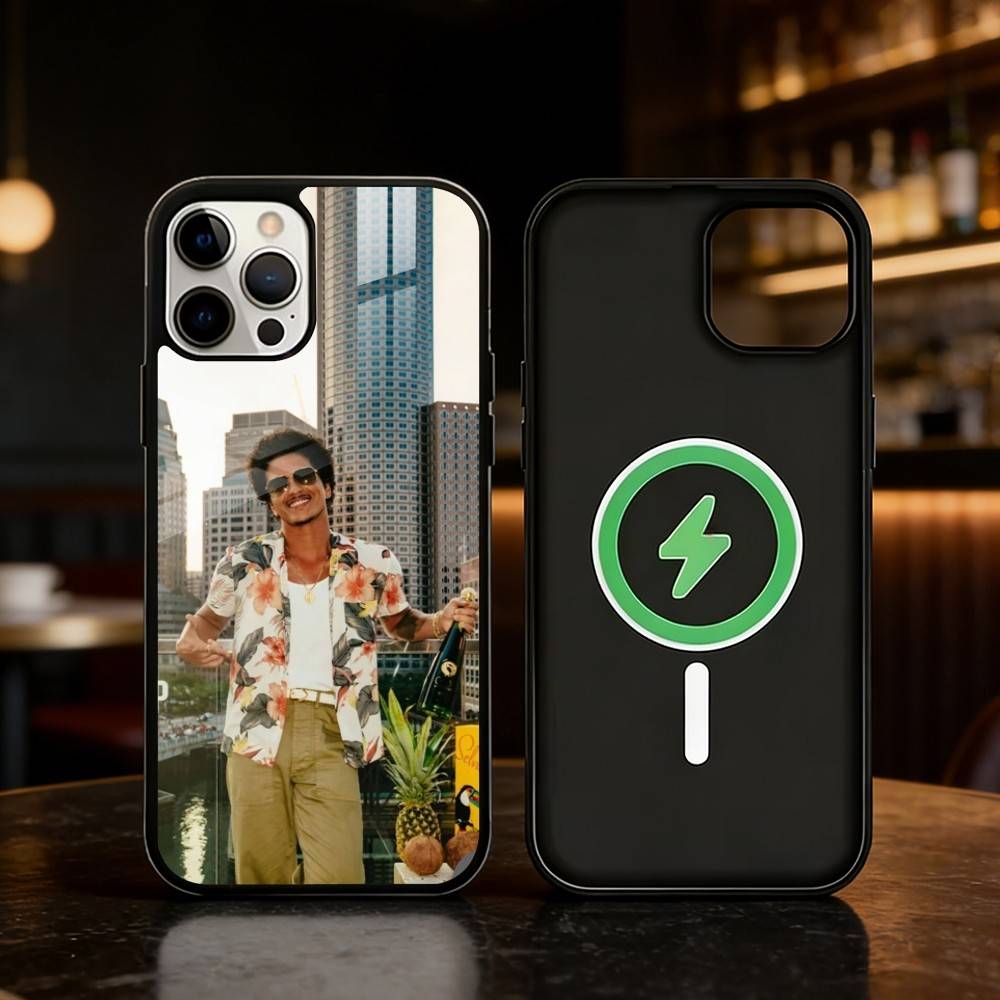 Singer B-Bruno Mars Phone Case For iPhone 17 16 15 14 13 12 Pro Max Plus for Mirror Wireless Magnetic Cover