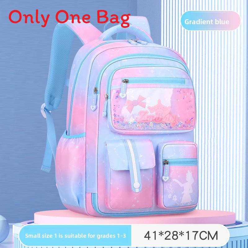 

Childrens School Backpack With Breathable Nylon For Girls Blue Small