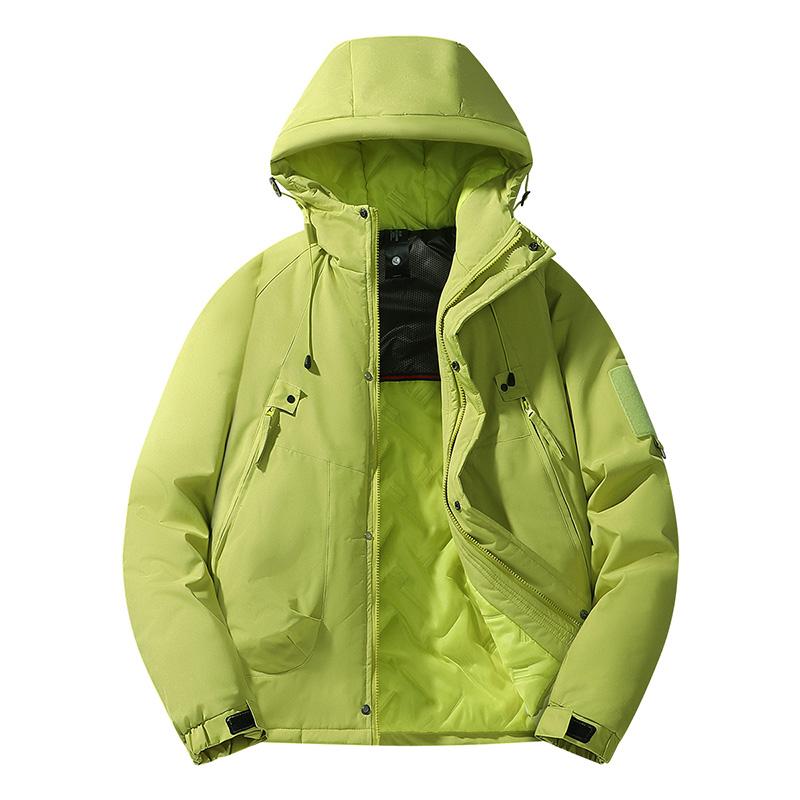 Winter Graphen Beheizte Daunenjacke Herren Winddicht Wasserdicht Mit Kapuze Taktischer Mantel Mehrere Taschen Outdoor Pendler Parka für Paare