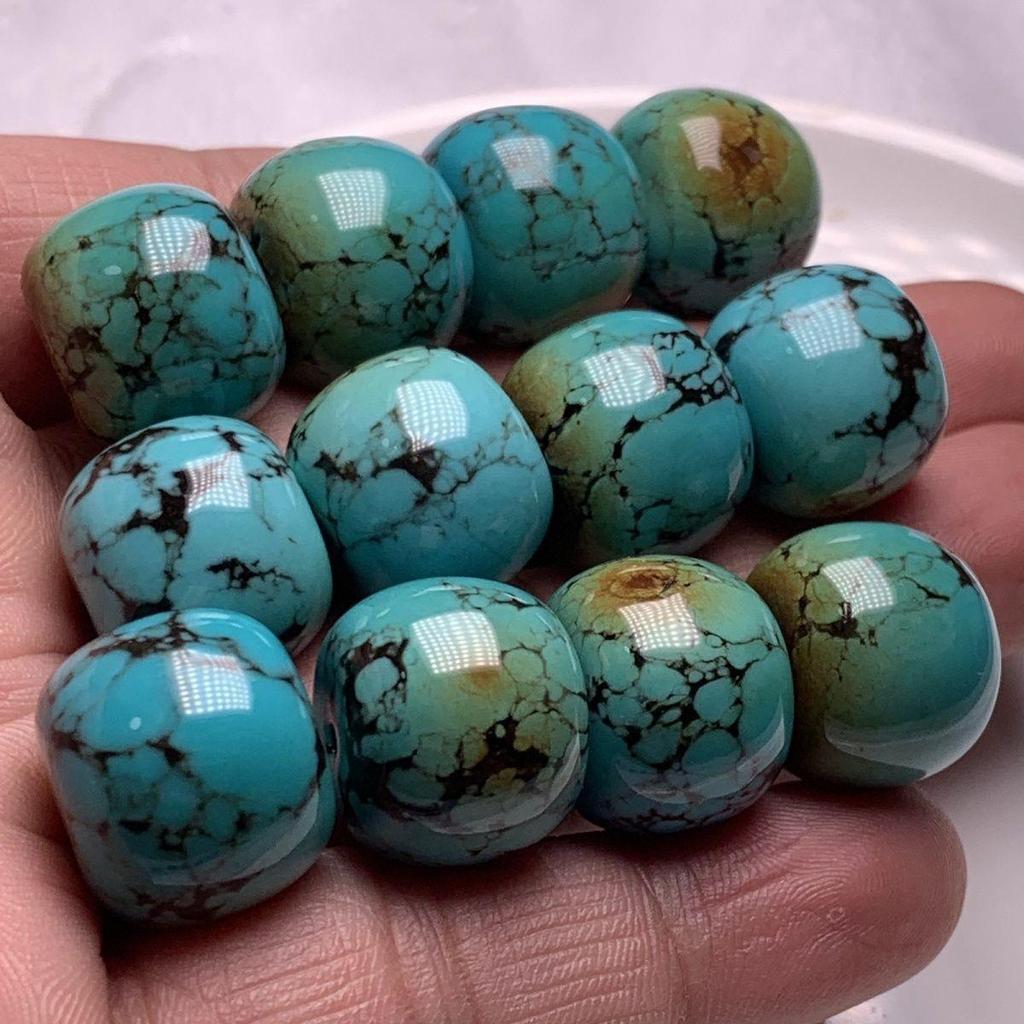 Turquoise Tibetan-Style Iron Barrel Beads - DIY Bodhi Accessories