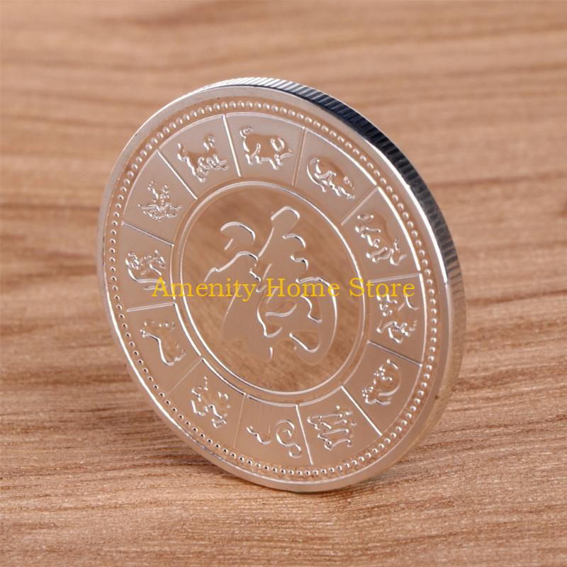 F26C 2018 Dog New Year Commemorative Coin Gift Souvenir Decoration Golden Silver Puppy