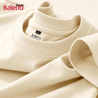 Baleno Herren Schweres Reines Baumwoll-Kurzarm-T-Shirt