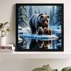 New Arrival 5D DIY Full Circle Diamond Painting "Bear and Cub" Embroidery Cross Stitch Home Decor Gift