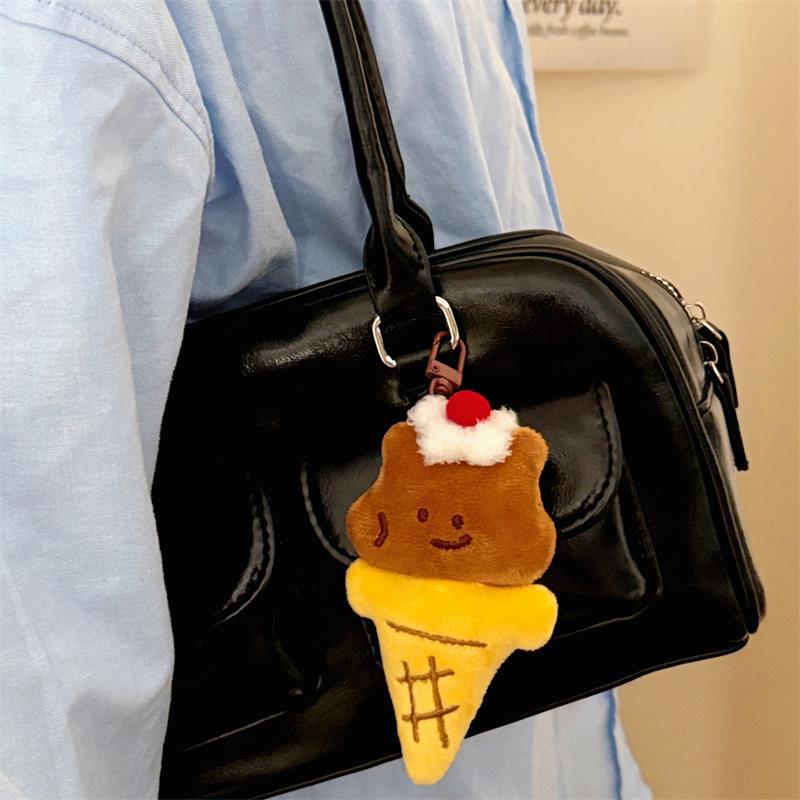 Creative Cute Donut Animal Plush Toy Soft Stuffed Keychain Pendant Cartoon Bag Charm Backpack Hanging Ornaments Car Keyring Gift