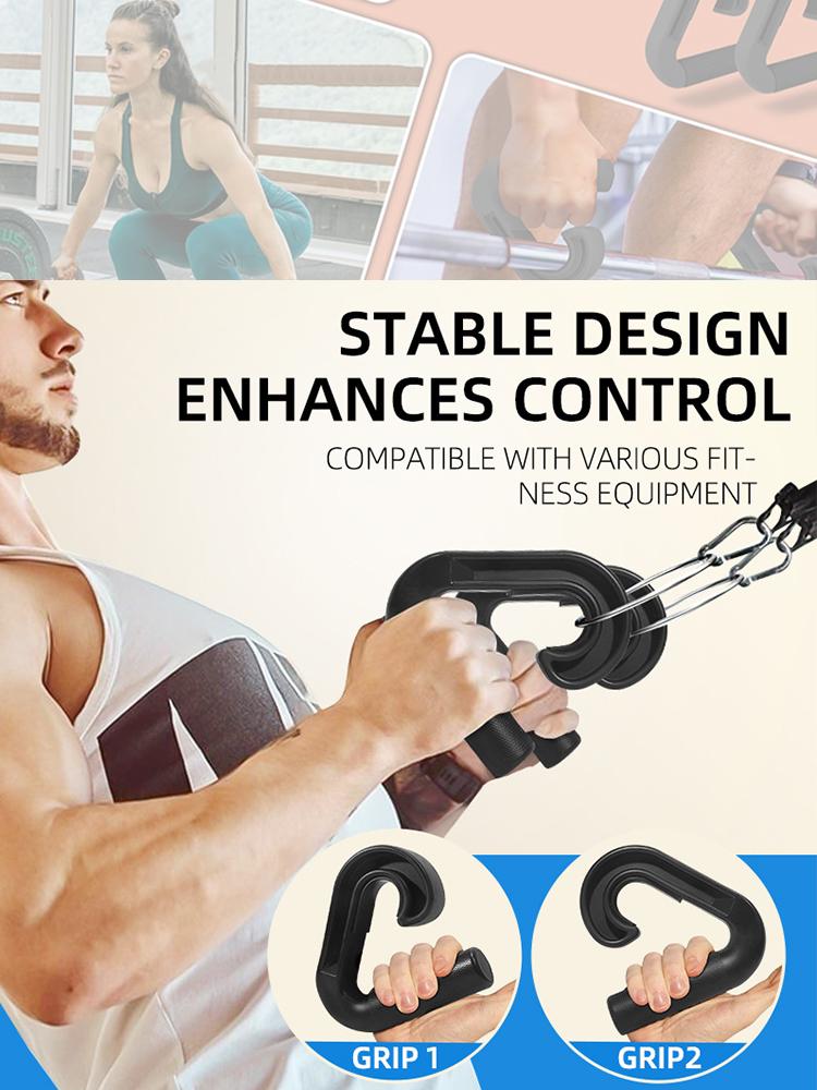 Neutral Grip Handle Hook Fitness Handle Non Slip Resistance Band Handle Ergonomic Exercises Band Handle for Barbell Pull-up Bars