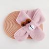 Girls Neck Scarf InsStyle Baby Cartoon Scarf Furry Plush Neck Warmer for Outdoor