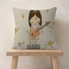 YYoshitomo Nara DDoll Cushion Cover Car Throw Pillow Case For Sofa Car Christmas Gift 40x40cm 45x45cm