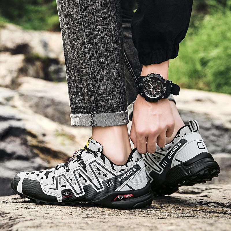 Camouflage off-road running shoes outdoor travel hiking shoes hiking shoes breathable large size