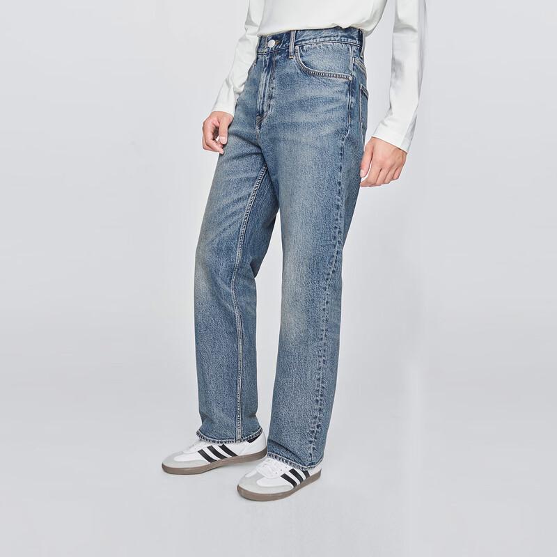 Lee Men's Straight Fit Medium Blue Jeans