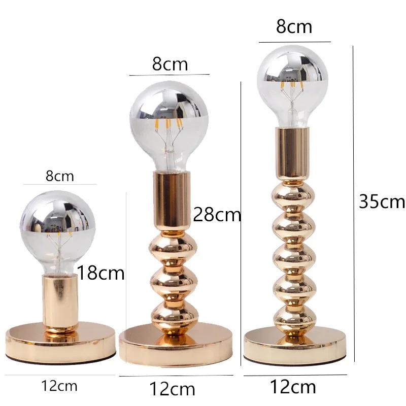 Nordic LED Desk Lamp for Bedroom Bedside Bar Korean Ins Style Table Decor Vintage Night Light Bauhaus Lamps Novelty Lighting