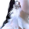 Hypoallergenically Feather Crystal Earrings Lightweight Alloy Long Drop Jewelry Ear Accessories for Women Gift