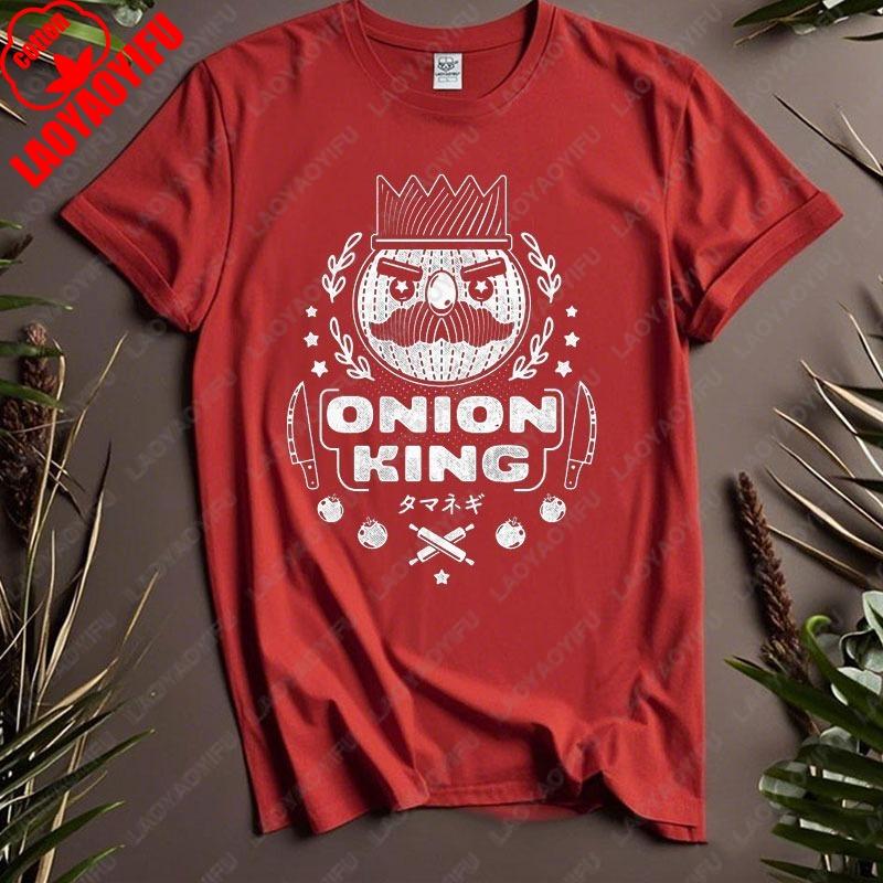Onion Kingdom Emblem Unisex TShirt Overcooked Game Funny Classics Fashion Casual Tees Men Women Cotton Kawaii Cute Vintage Tops