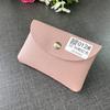 Top Grain Leather Snap Closure Coin Purse & ID Holder, Mini Lychee Pattern Card Holder for Men & Women