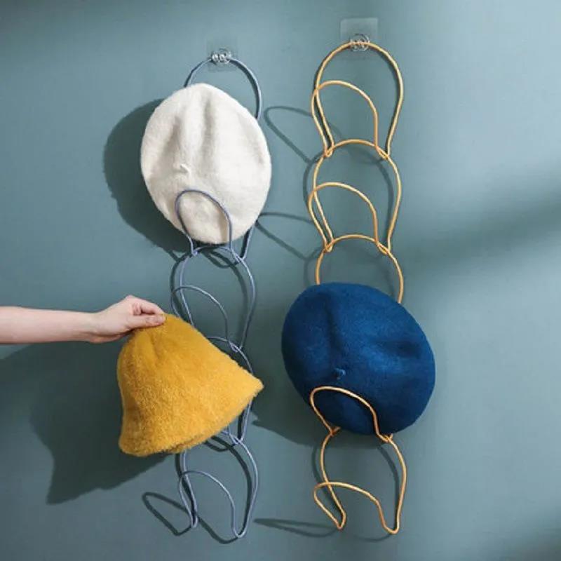 5PCS Hanging Hat Storage Rack Hanger Hook Storage Artifact Door Home Wall Hanging Rack Hat Rack Door Back Shelf Support Bathroom Towel Rack