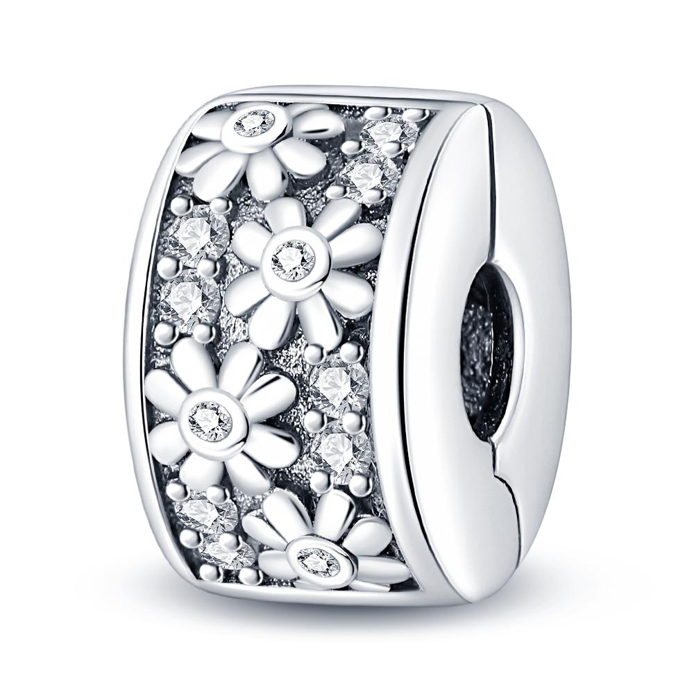 Copper Daisy Clover Flower Plant Series Charms Positioning Buckle For Original Fine Bracelet Diy Jewelry