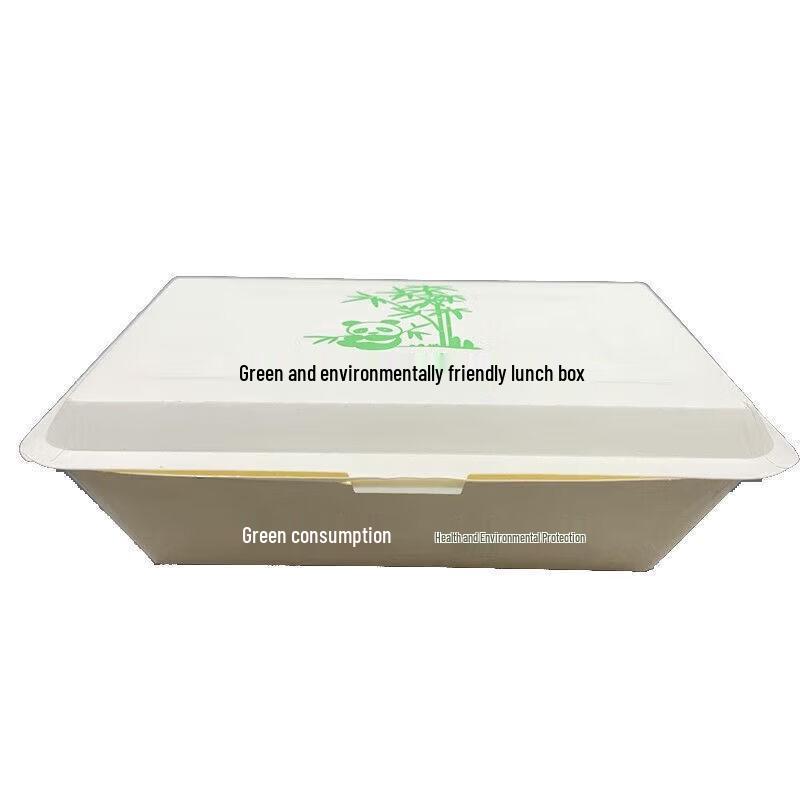 Disposable Rectangular Paper Meal Box with Lid