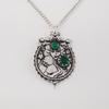 Green Onyx Gemstone 925 Sterling Silver Wedding Jewelry Women Pendant 1.9" For Women CP-44-19