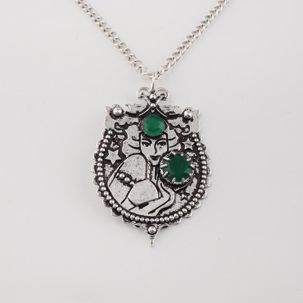 Green Onyx Gemstone 925 Sterling Silver Wedding Jewelry Women Pendant 1.9" For Women CP-44-19