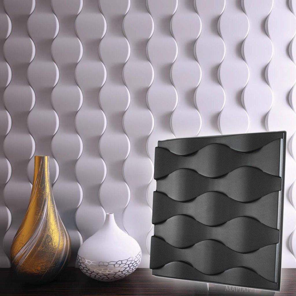 Plastic mold for the manufacture of 3d panel "Marshmalloy"(3D mold for decorative wall panels for gypsum and concrete) Wall decor.