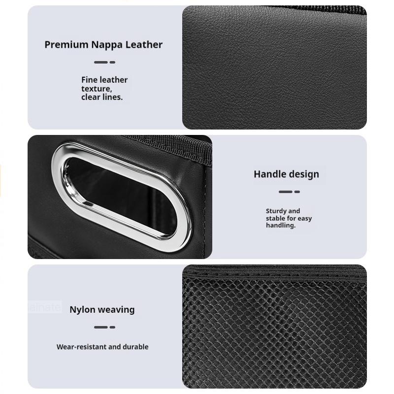 Car Trunk Storage Box, For GEELY Coolray X7 EX5 Emgrand Monjaro Starray 2025 2026, Leather Folding Organizador Car Accessories