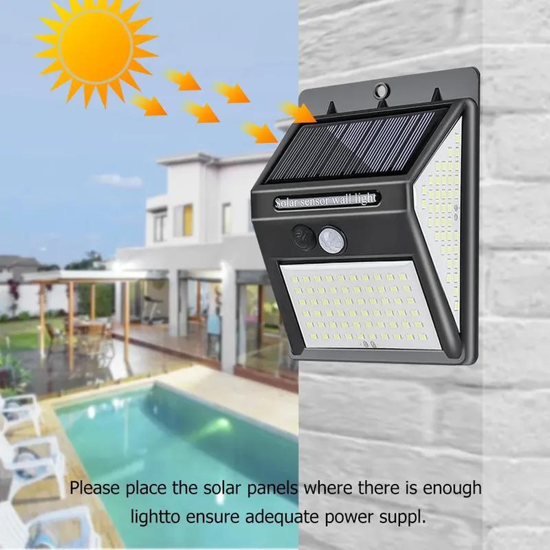 Hot Sale 144 LED Solar Light Wireless PIR Motion Sensor Waterproof Wall Lamp Solar Powered Sunlight Street Lamp Garden Decor