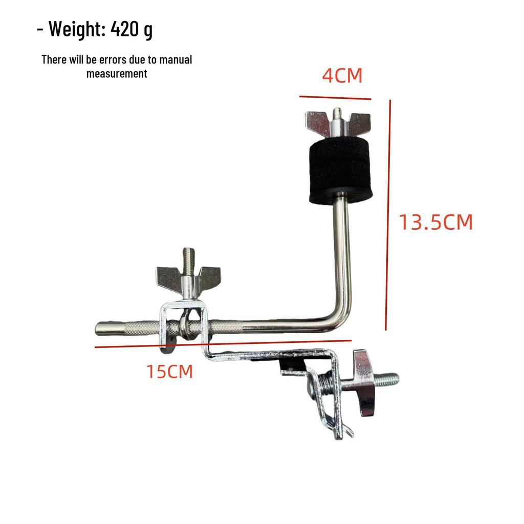 Adjustable Percussion Rack with Floor Drum, Cowbell, Cymbal Stand, Bass Drum Rim & Wood Block.