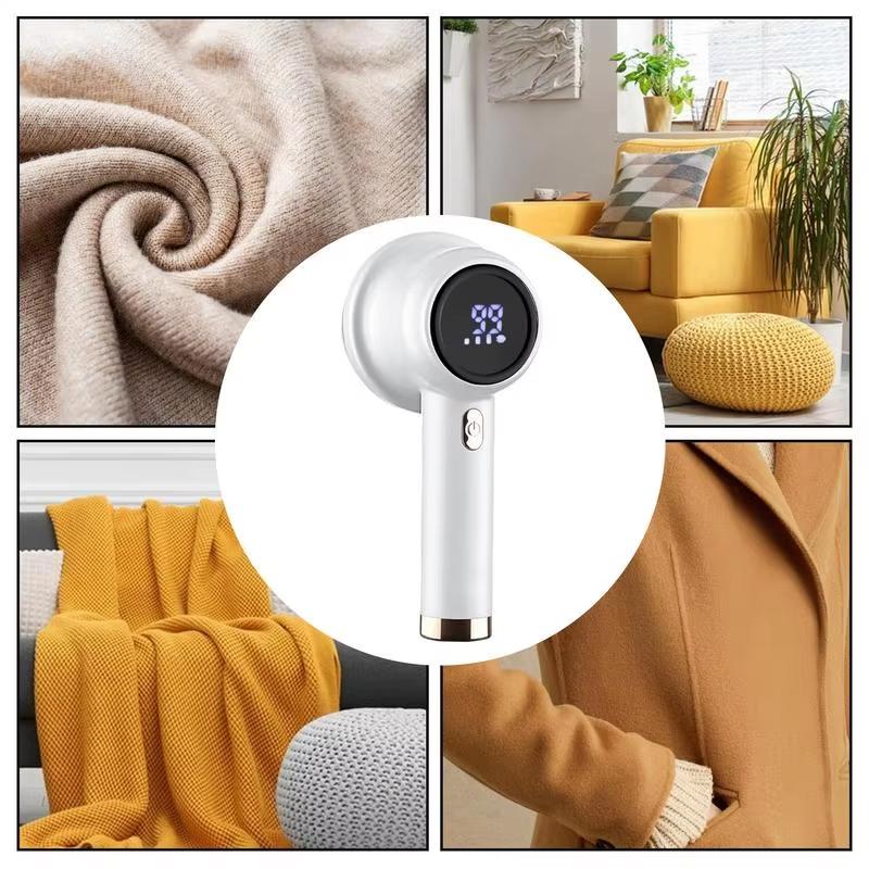 New Wireless Lint Remover Rechargeable 6-Leaf Blades 3-Speed LED Display Clothes Furniture Sweater Portable Electric Lint Shave