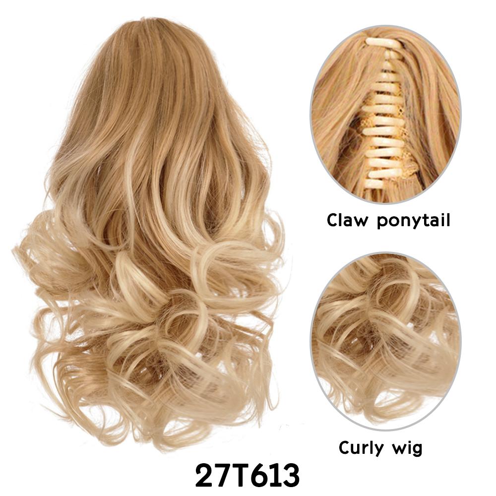 

MERISIHAIR Синтетический короткий вьющийся зажим в хвосте, натуральный для женщин, на каждый день, для косплея, легко носить 25cm