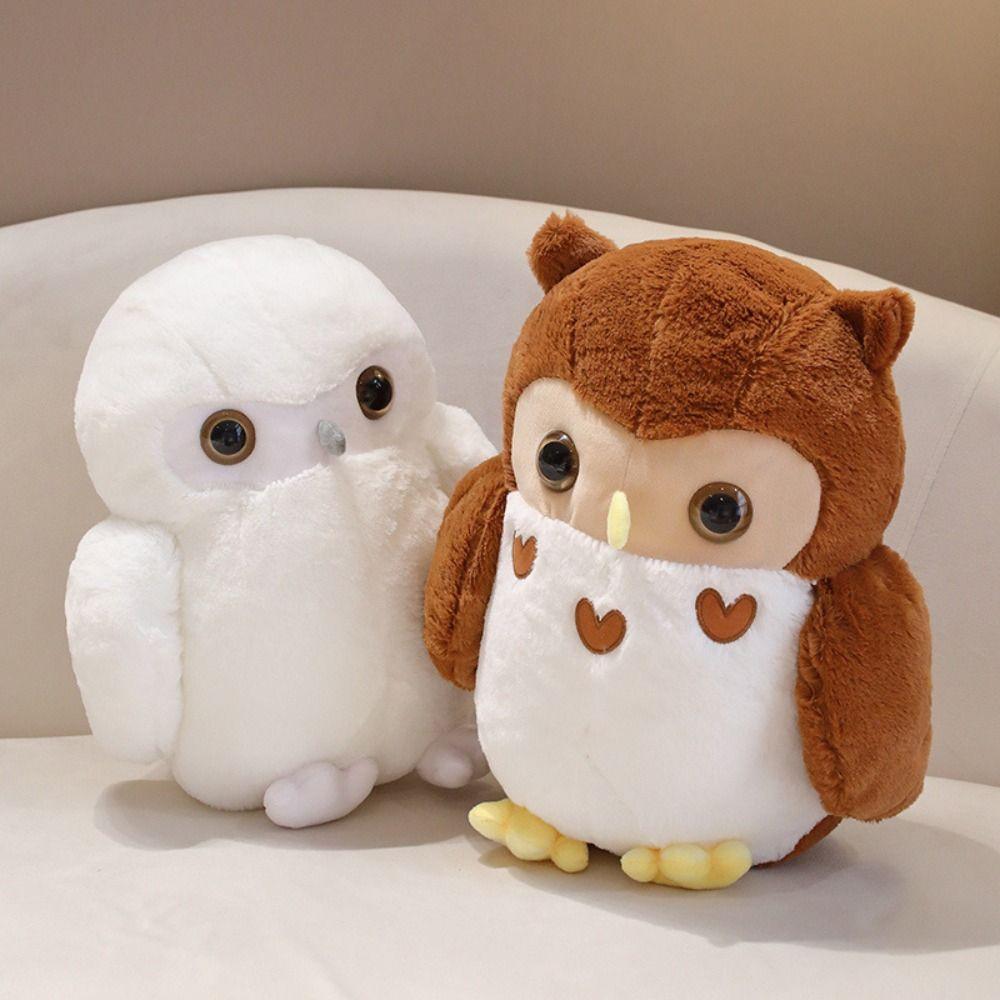 Soft Cartoon Simulation Owl Doll PP Cotton Anime Couple Owl Plush Doll Birthday Parties