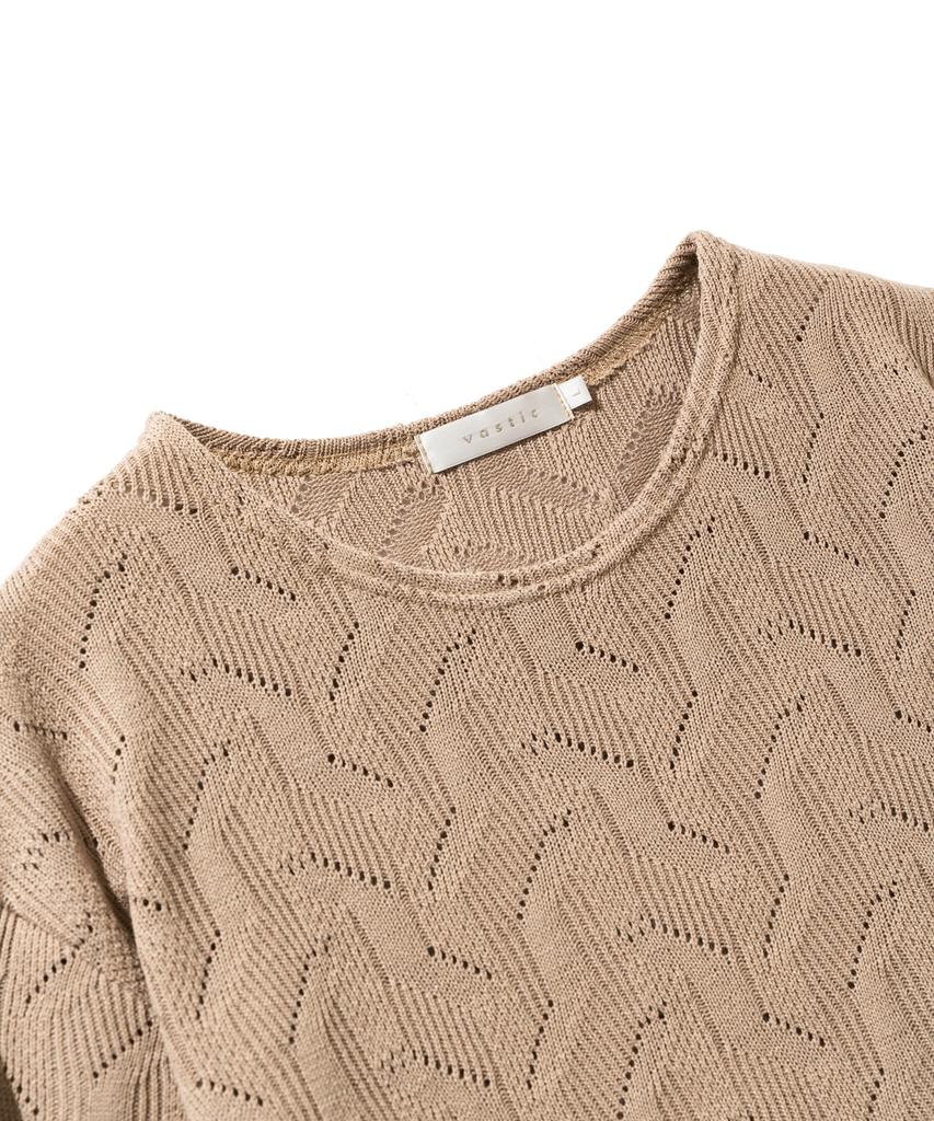 VASTIC Comb Pattern Knit_Beige