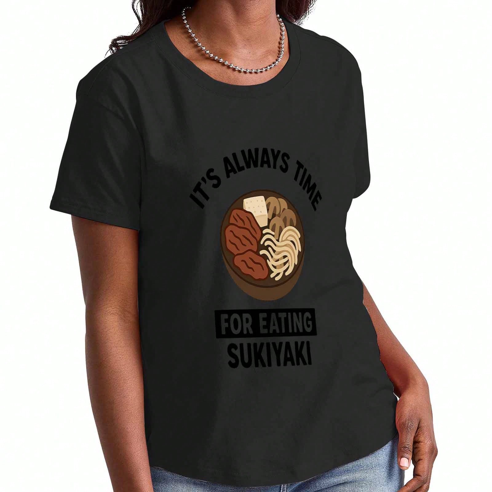 Sukiyaki Time Wounisex s Cotton T Shirt, Premium Cotton Graphic, Durable, Casual & Fashionable. It s Always Time For Eating Sukiyaki Design, Sukiyaki S разноцветный