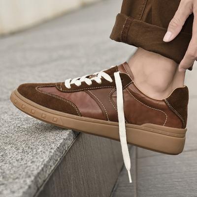 Mode 2024 Neue Luxus-Casual-Sneaker Komfort Sportliche Flats Herrenschuhe Vielseitige Outdoor-Wanderschuhe Echtes Leder Herrenschuhe