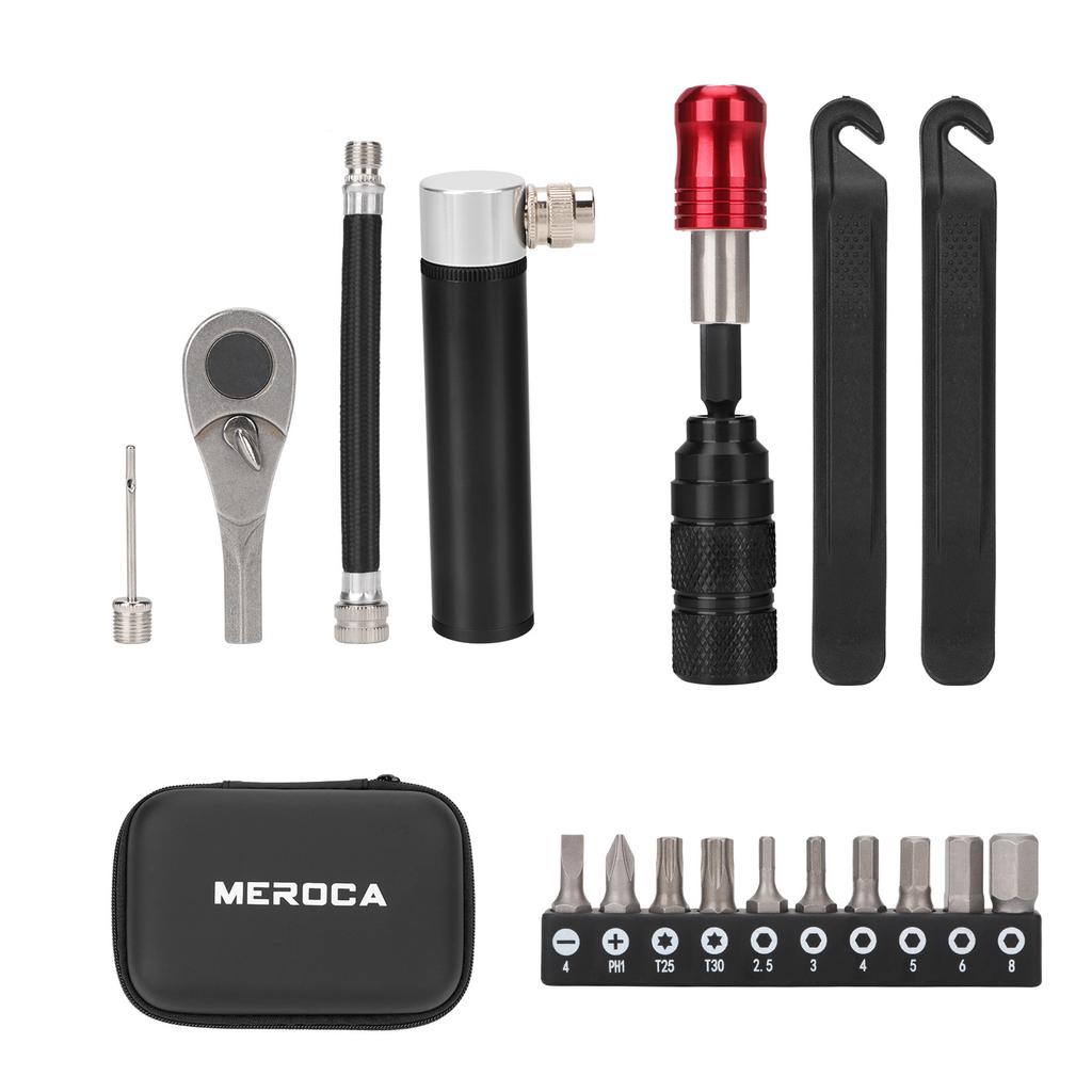Kit de reparație bicicletă Kit de scule pentru bicicletă Set portabil de chei cu clichet cu levier pentru anvelope și unealtă multifuncțională