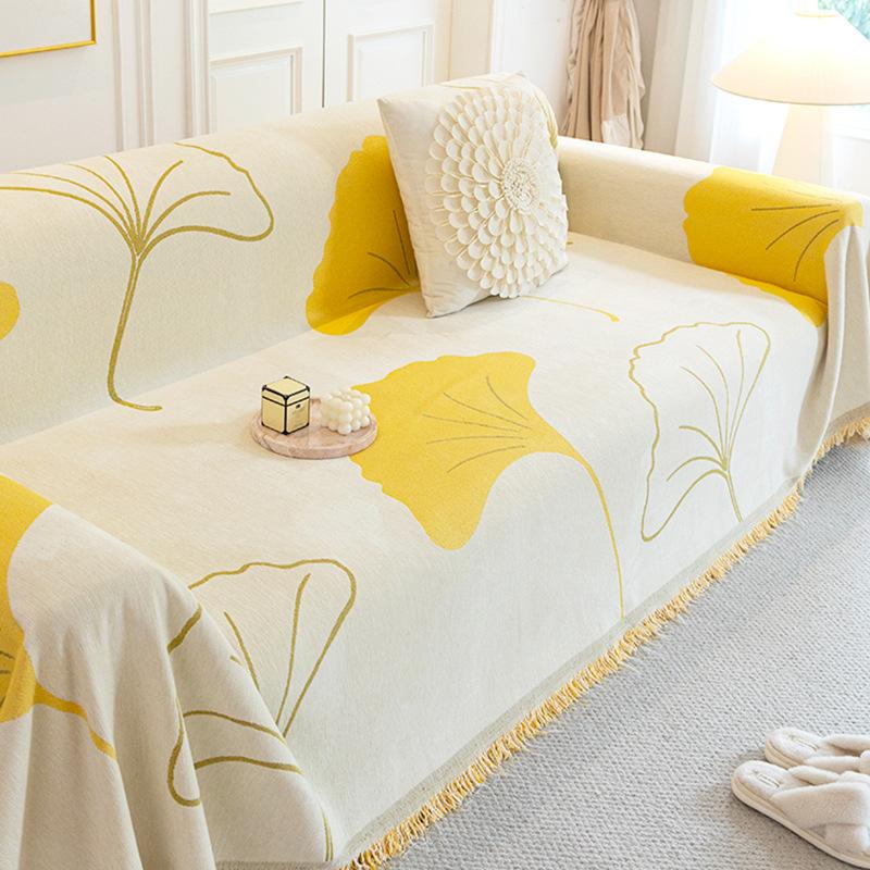 Half Plush Sofa Towel Autumn and Winter Modern Simple Light Luxury High-end Sense Cover All-inclusive Cover Cloth Blanket Seat Cushion