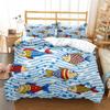 Cartoon Ocean Whale Dolphin Duvet Cover Kids Cute Kawaii Bedding Sets Soft Quilt Cover and Pillowcases Single_Double_Queen_King