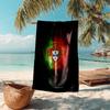 proof beach towel with Portugal Football team pattern - soft,absorbent,quick-drying,machine washable - perfect for swimming,camping,bathing
