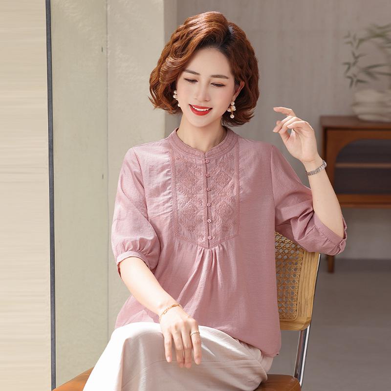 2026 Summer Fashion Shirt for Young Moms: Stylish and Lightweight Top for Middle-Aged & Elderly Women