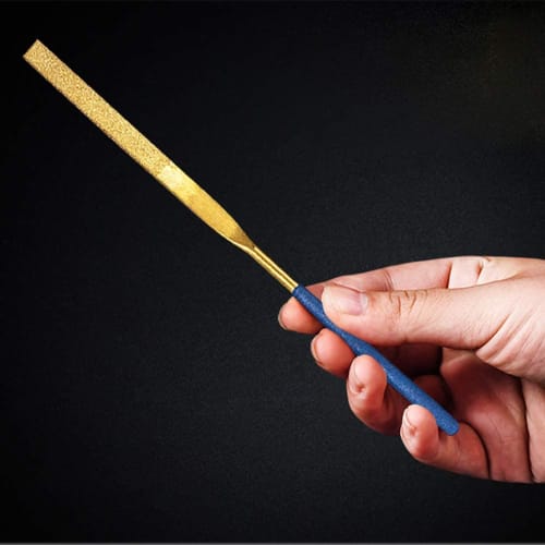 Bestgle 10-Piece Sharpening File Set, Diamond File, Titanium-Coated Metal File, Bar File, Metal, Iron File, Wood File, Hobby File, Metal File Set, Pre