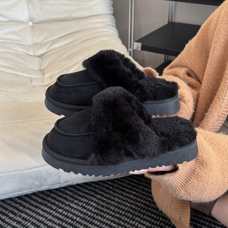 Mao Mao slippers women's outer wear design is comfortable, simple and light, casual, plush bag head drag Sangpo autumn slippers women