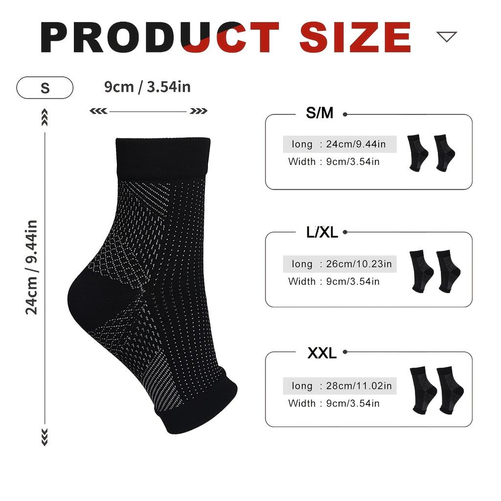 Ankle Support Socks Breathable Plantar Fasciitis Swelling Relief Compression Toeless Socks Women Men Elastic Running Socks