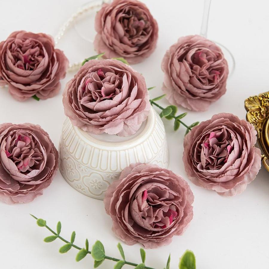 Artificial Flower Silk Peony Stem Combination Outdoor Courtyard Wedding Bridal Bouquet Home Room Holiday wreathDiy Box Decoratio