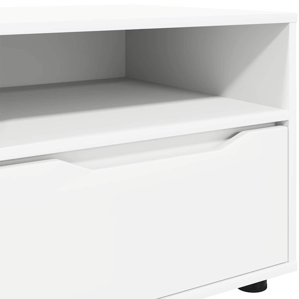 TV Cabinet with Drawers White 100 x 48 x 43 cm Engineered Wood