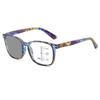 Photochromic Multifocal Reading Glasses for Women Anti Blue Light Far Sight Eyeglasses Ultra Light Spring Leg Presbyopia Glasses
