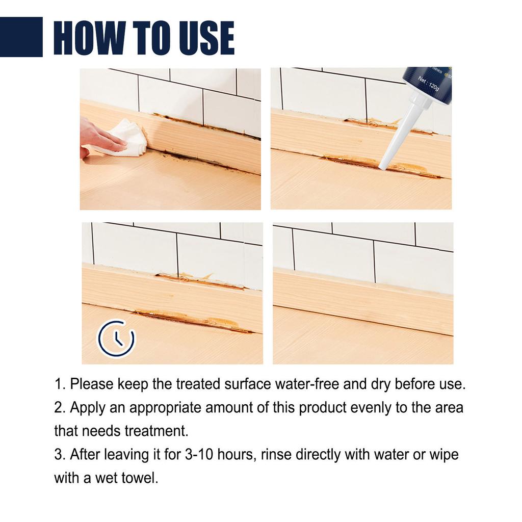 Jue-Fish Household Bathroom Caulk Wall Mold Mildew Remover Lasting Cleaner Tile Gap Spot Supplies Mildew Remover Tile Crevices Ceiling Cleaning Gel