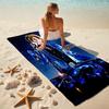 French legendary rock singer and actor Johnny Hallyday towel outdoor camping vacation swimming beach towel outdoor absorbent bath towel Y6