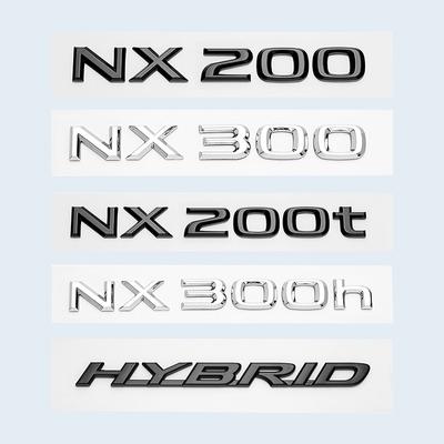 Car Trunk ABS Chrome Gloss Black Letters Logos Badge Emblem Decals Styling Sticker For Lexus NX NX200 NX300 NX200t Accessories