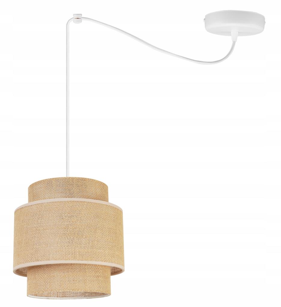 Hanging Lamp, Ceiling Chandelier, Lampshade, Boho Juta