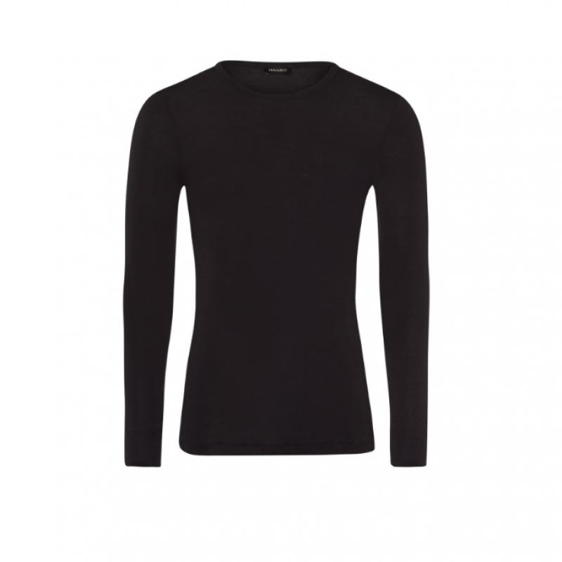 Hanro Woolen Silk Long Sleeve Undershirt  Anthracite 73402 