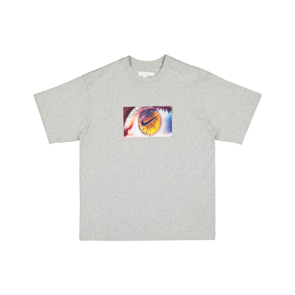Nike NRG Eye Print Logo Cotton T-Shirt Men Tops Grey DX5831-050